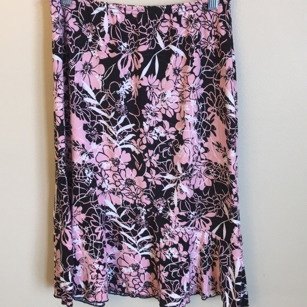 Pink Floral Skirt